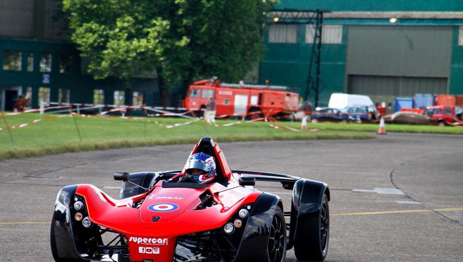 car on the track alone